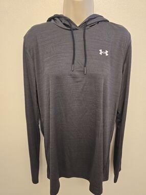 NWT Under Armour Ladies Dark Gray Lightweight  Long-Sleeve Velocity Hoodie